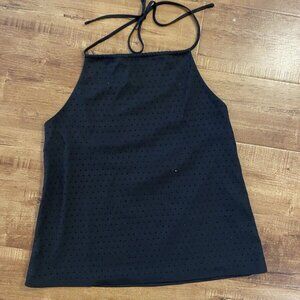 asos women's Halter‎ Top Black Rhinestones Bling size 8